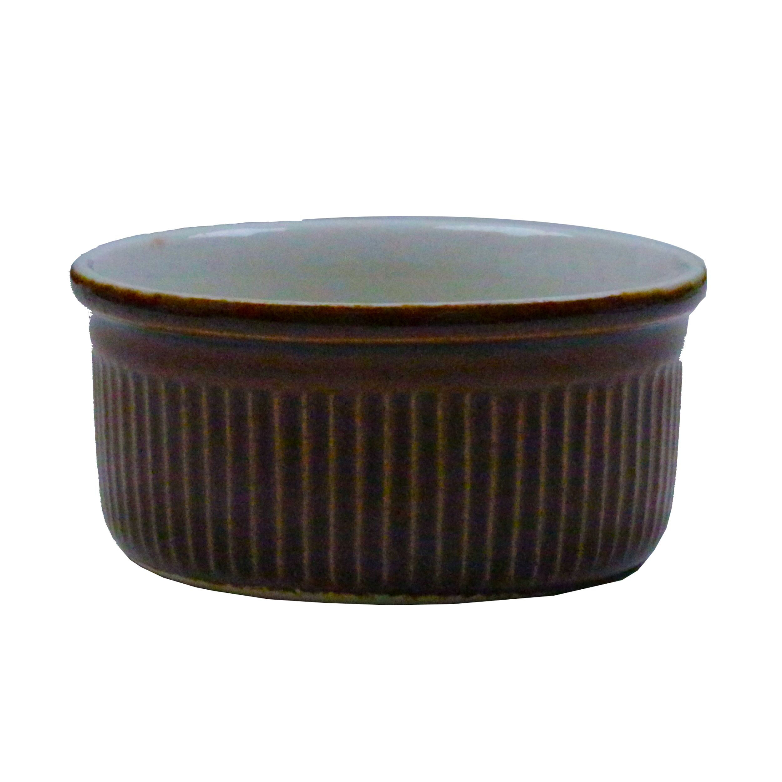 Soufle schaaltje bruin, Ø 8 cm