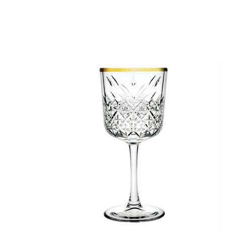 Wijnglas Timeless met gouden rand, 33 cl.