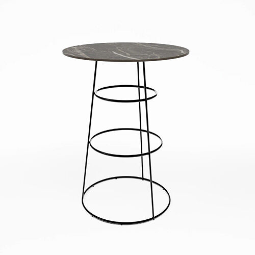 Alice statafel rond, Ø 80cm, hoogte 110 cm.