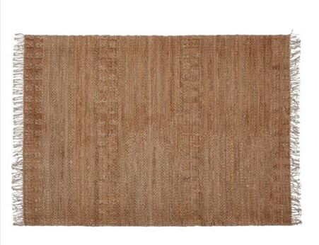 Home - Vloerkleed, naturel, jute met franjes 170x240 cm