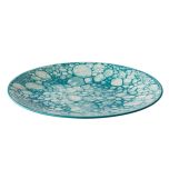 Platbord Bubble, turquoise, Ø 27,5 cm