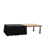 Podiumrok zwart, hoogte 20 cm, lengte 2 meter