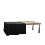 Podiumrok zwart, hoogte 40 cm, lengte 2 meter