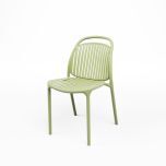 Stapelstoel Strato groen, lxbxh 51x43x82 cm.