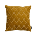 Kussen velvet ruit geel 45x45 cm.