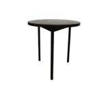 Hot Metal zittafel met zwart rond blad, Ø70 h 72cm