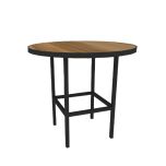 Hot Metal zittafel rond met vierkant onderstel, Ø 80 cm