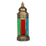 Windlicht oosterse lantaarn, goud kleurig