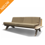 Harmony loungebank met beige kussens