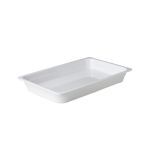 Schaal melamine wit diep, smalle rand, 1/1 GN