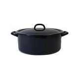 Braadpan blauw ovaal, 5 ltr.