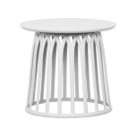 Home - Bijzettafel kunststof wit, Ø50 h45 cm.