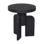 Home - Bijzettafel mori mango hout zwart, Ø45 h51 cm.