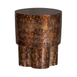 Home - Bijzettafel metaal bruin melange, Ø36 h42 cm.