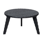 Home - Bijzettafel moises mango hout zwart, Ø64 h34 cm.