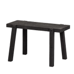 Home - Bijzettafel luis mango hout zwart, lxbxh 65x25x40 cm.