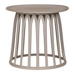 Home - Bijzettafel kunststof taupe, Ø50 h45 cm
