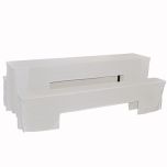 1 tafel- en 2 bankhoezen, ecru