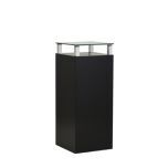 Black Velvet sokkel met heldere glasplaat 