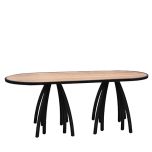 Hot Metal zittafel lang, ovaal
