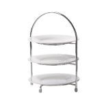 Draadetagère 3-laags RVS, Ø 28,5 cm. 