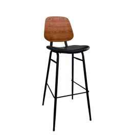 Retro barkruk Cavallo - zwart