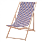 Strandstoel, gestreept, 60x99x80 cm.