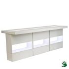 Highlight statafel wit lang, met LED verlichting