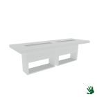 Highlight 2.0 zittafel lang, wit, LED