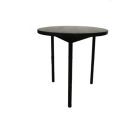 Hot Metal zittafel met zwart rond blad, Ø70 h 72cm
