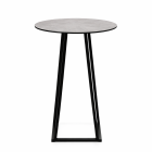 Luxor statafel – rond, luxe marmerblad met zwart alu onderstel