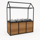 Hot metal kraam 2.0 - 4 chafingsdishes 1/1 GN