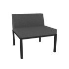 Hot Metal loungebankje met rug, grijs
