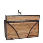 Hot metal buffet, met tapzuil en spoelbak