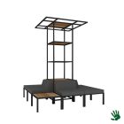 Hot Metal Pergola compleet met loungezit 250cm hoog