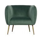 Home - Fauteuil, velvet groen/goud