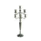 Kandelaar 9-armig zilver, hoogte 186 cm