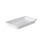 Schaal melamine wit diep, smalle rand, 1/1 GN