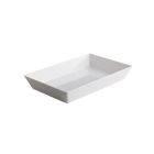 Schaal melamine wit, rechthoek diep, lxbxh 33x27x6,5 cm