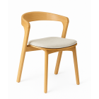 Stapelstoel Nina - hout, incl. kussen wit