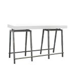 Steel White statafel, lang