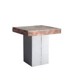 Woodstock White zittafel, met koper blad