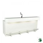 White Heaven clubbar met mobiele tap,werkblad en LED verlichting