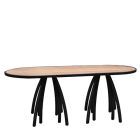 Hot Metal zittafel lang, ovaal