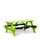 PickNick bank appelgroen, met zwarte kussens
