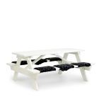 PickNick bank wit, met zwarte kussens