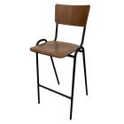 Kruk old school, met houten zitting