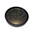 Bordje zwart, groen/turquoise gespikkeld, met opstaande rand, Ø17 cm