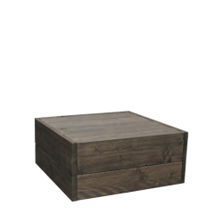 Stoel Raw, met bruin lederen zitting 