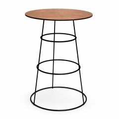 Stoel Raw, met bruin lederen zitting 